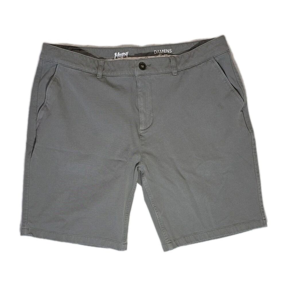 Mugsy Damens Shorts Mens 42 Gray Performance Stretch Casual Chino 9”